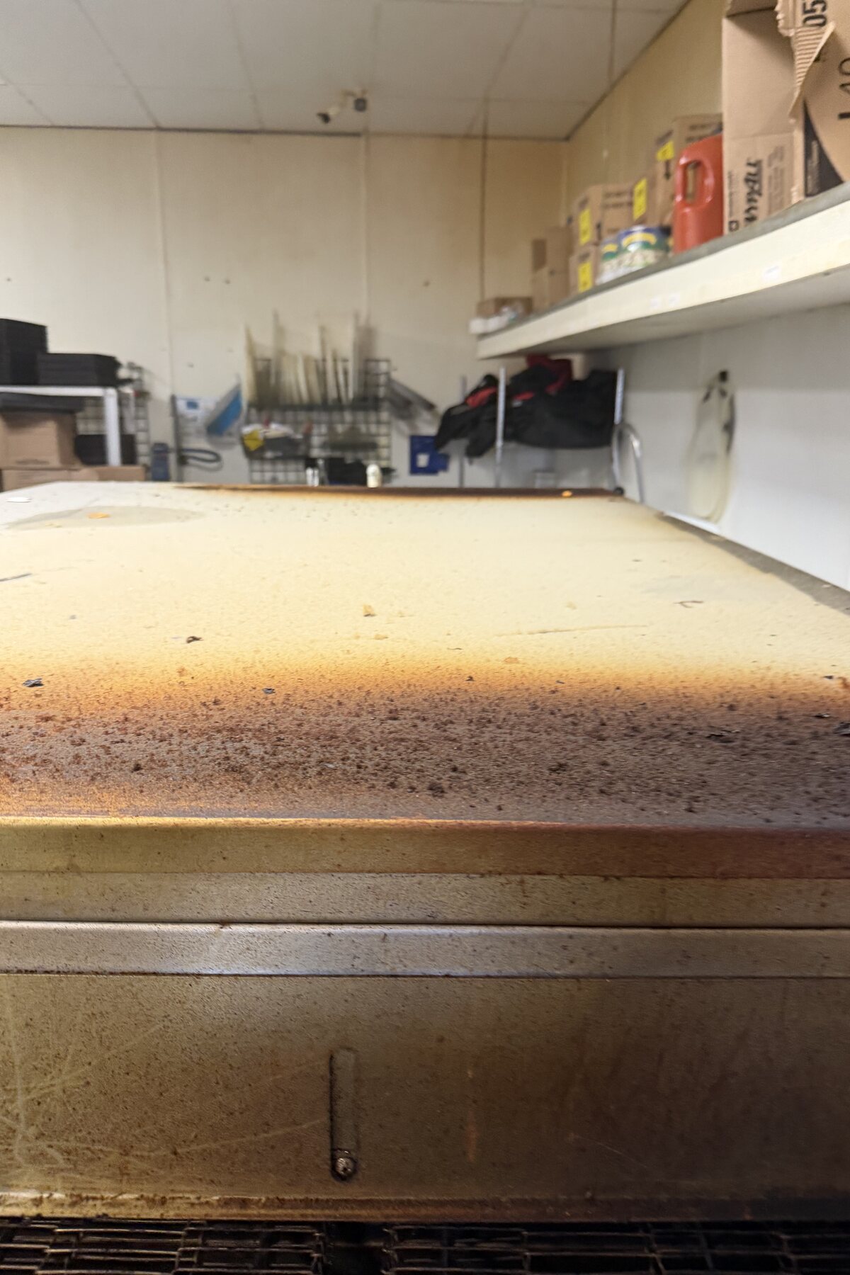 Commercial kitchen hood before cleaning